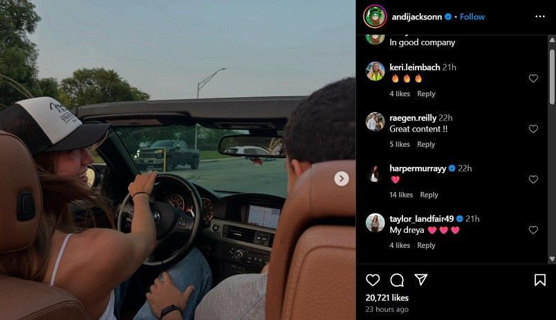 Screenshot of Andi Jackson's Instagram post (@andijacksonn/ig)